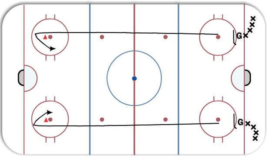 Stick Carry Relay Hockey Drill
