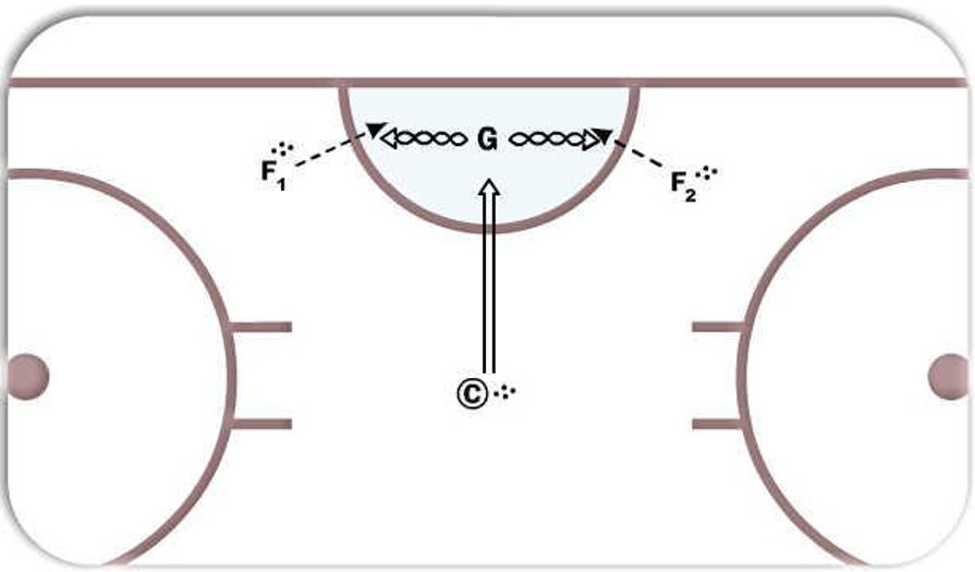 Goalie Butterfly Rebound Pad Slides Hockey Drill
