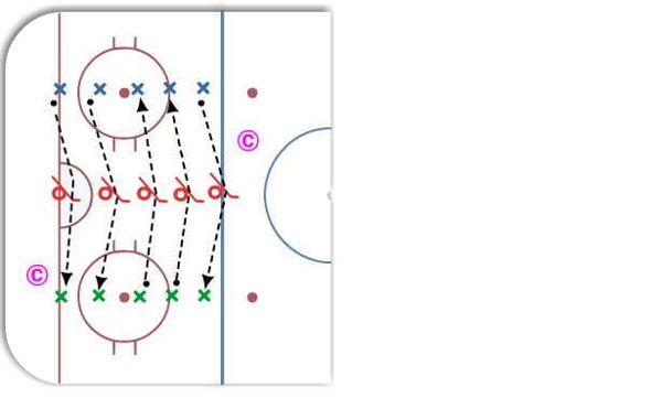 Saucer Pass Knockdown Drill diagram