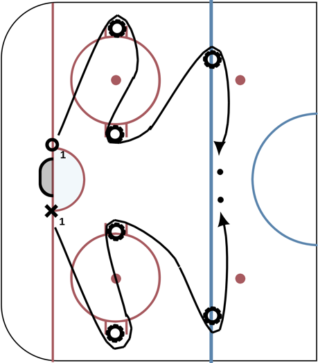 Puck Stack Race - Hockey Drill