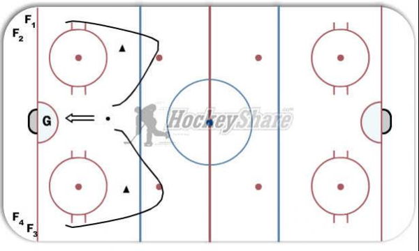 Race for the puck diagram