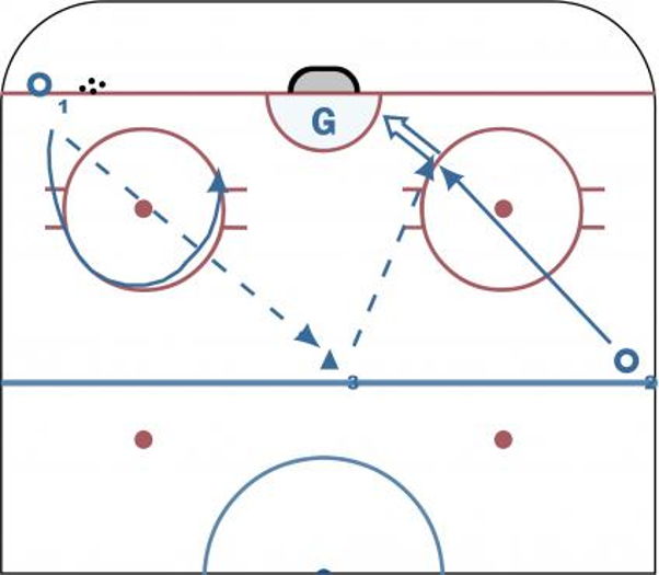 Net drive hockey drill