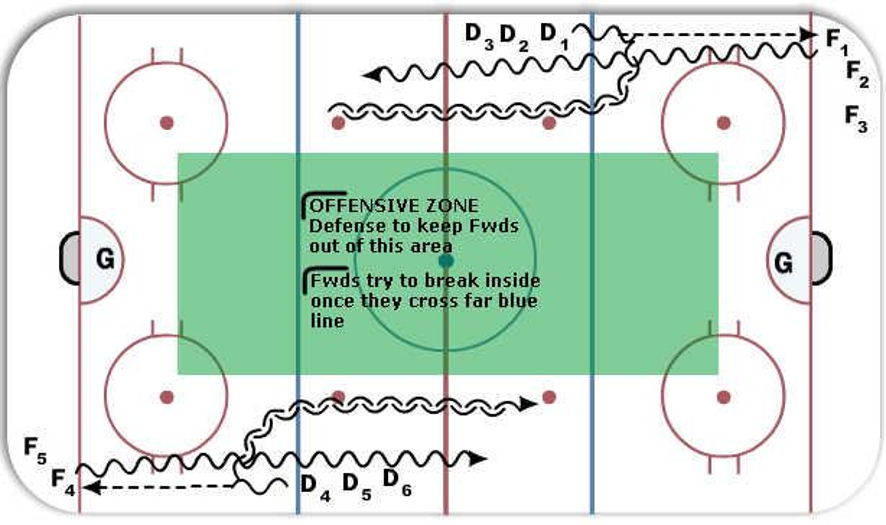 Defense 1 on 1 Hockey Drill