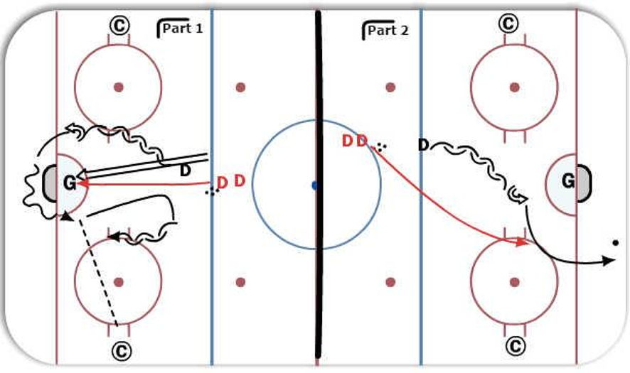 D Use Net as Block - Hockey Drill